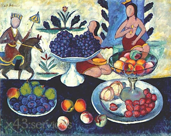 Ilya Mashkov - Stillleben mit Obst - Still Life with Fruit 3 - zum Schließen ins Bild klicken